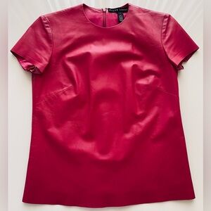 RALPH LAUREN PINK LEATHER TOP